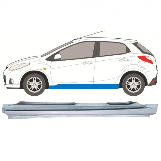 Sottoporta Lamiera Completo per Mazda 2 2007-2014 / Sinistra 12439