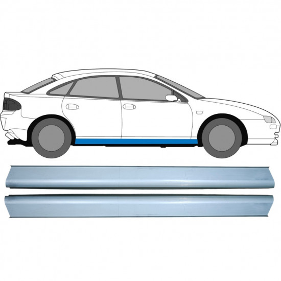 Pannello di riparazione sottoporta lamiera per Mazda 323F BG 1989-1994 / Sinistra = Destra (simmetrico) / Set 10395