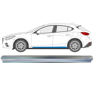 Pannello di riparazione sottoporta lamiera per Mazda 3 2013-2019 / Sinistra 16344