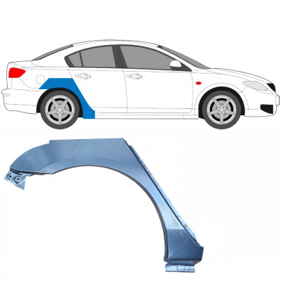 Pannello di riparazione parafango posteriore per Mazda 3 2003-2009 / Destra 8605