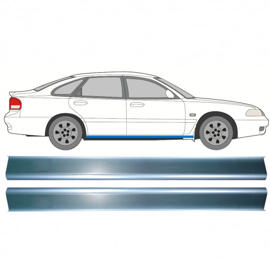 Pannello di riparazione sottoporta lamiera per Mazda 626 1992-1997 / Sinistra+Destra / Set 10610