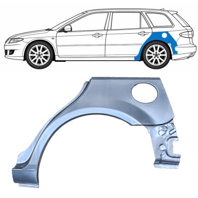 Pannello di riparazione parafango posteriore per Mazda 6 GG GY 2002-2007 / Sinistra / COMBI 6134
