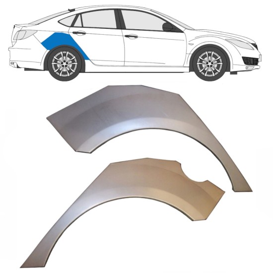 Pannello di riparazione parafango posteriore per Mazda 6 GH 2007-2012 / Sinistra+Destra / Set 9762