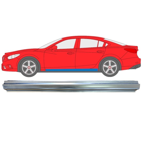Pannello di riparazione sottoporta lamiera per Mazda 6 2012-2024 / Sinistra 16347
