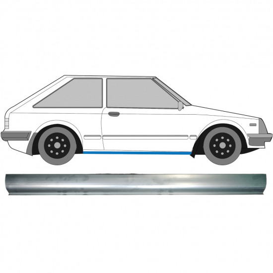 Pannello di riparazione sottoporta lamiera per Mazda 323 BD 1980-1993 / Sinistra = Destra (simmetrico) 7196