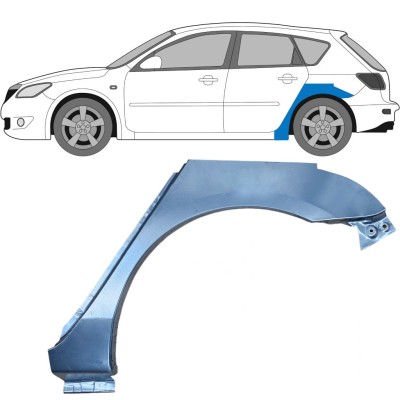Pannello di riparazione parafango posteriore per Mazda 3 2003-2009 / Sinistra 5156
