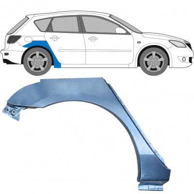 Pannello di riparazione parafango posteriore per Mazda 3 2003-2009 / Destra 5158