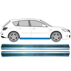 Pannello di riparazione sottoporta lamiera per Mazda 3 2003-2009 / Sinistra+Destra / Set 11357