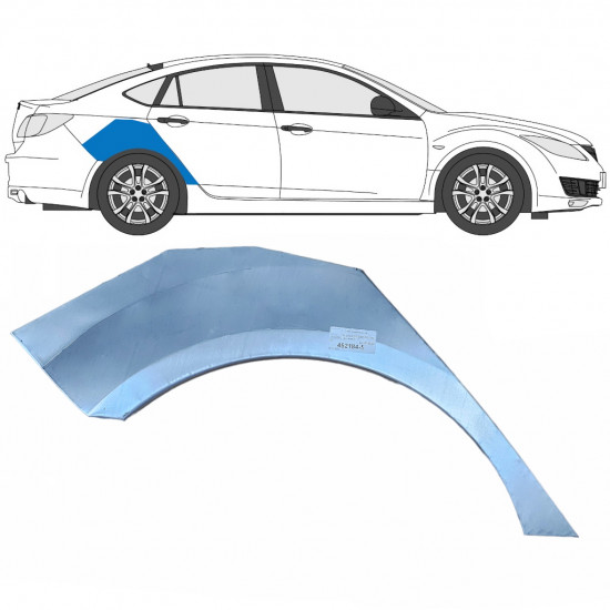 Pannello di riparazione parafango posteriore per Mazda 6 GH 2007-2012 / Destra 8979