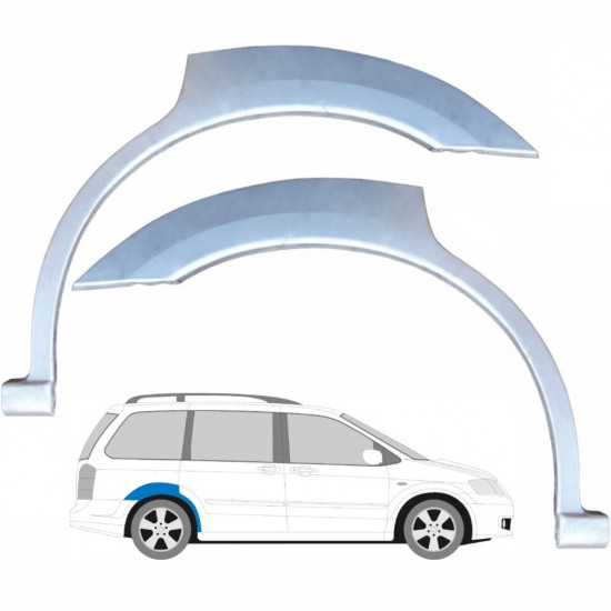 Pannello di riparazione parafango posteriore per Mazda MPV 1999-2006 / Sinistra+Destra / Set 9177
