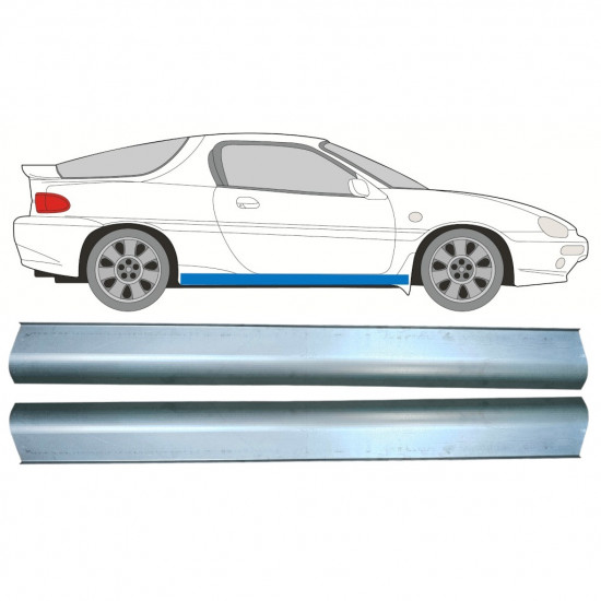 Pannello di riparazione sottoporta lamiera per Mazda MX-3 1992-1998 / Sinistra = Destra (simmetrico) / Set 9501