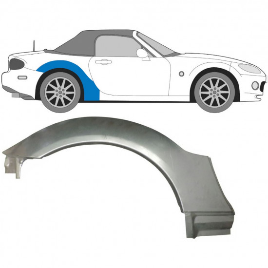 Pannello di riparazione parafango posteriore per Mazda MX-5 2005-2015 / Destra 9130
