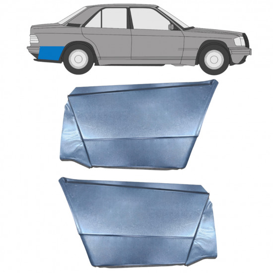 Pannello di riparazione parafango posteriore per Mercedes 190 W201 1982-1993 / Sinistra+Destra / Set 10974