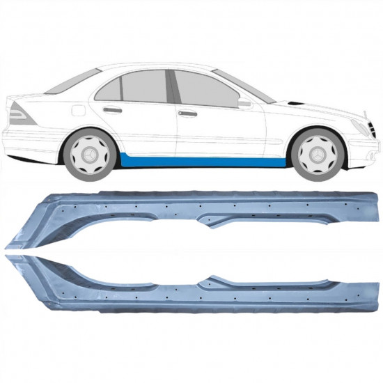 Sottoporta Lamiera Completo per Mercedes C-Class W203 2000-2007 / Sinistra+Destra / Set 10419