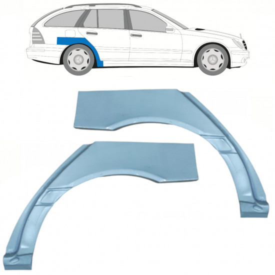 Pannello di riparazione parafango posteriore per Mercedes C-Class W203 2000-2007 / Sinistra+Destra / COMBI / Set 9100