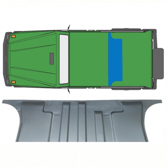 Pannello di riparazione pavimento posteriore per Mercedes G-Class W460 W461 W463 1979- 8386