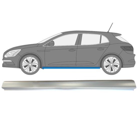 Pannello di riparazione sottoporta lamiera per Renault Megane 2016- / Sinistra 15008