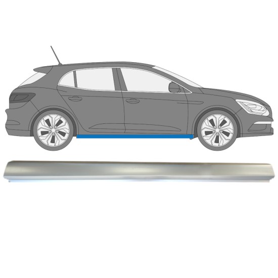 Pannello di riparazione sottoporta lamiera per Renault Megane 2016- / Destra 15010