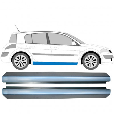 Pannello di riparazione sottoporta lamiera per Renault Megane II 2003-2012 / Sinistra+Destra / Set 10581
