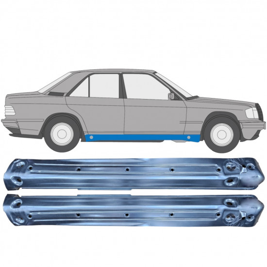 Sottoporta Lamiera Completo per Mercedes 190 W201 1982-1993 / Sinistra+Destra / Set 10427