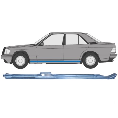 Pannello di riparazione sottoporta superiore per Mercedes 190 W201 1982-1993 / Sinistra 15128