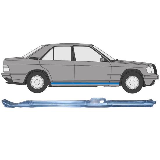 Pannello di riparazione sottoporta superiore per Mercedes 190 W201 1982-1993 / Destra 15127