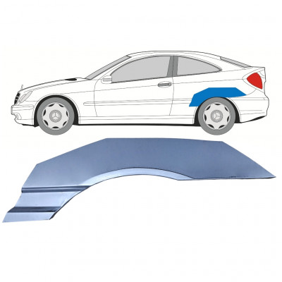 Pannello di riparazione sezione superiore parafango posteriore per Mercedes CL-Class 203 2000-2008 / Sinistra 8001