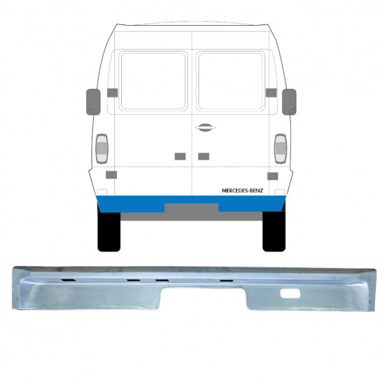 Pannello di riparazione traversa posteriore per Mercedes T1 207-410 1977-1995 8760