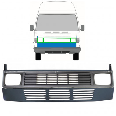 Supporto serratura + griglia per Mercedes T1 207-410 1977-1995 / Set 10445