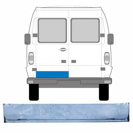 Lamiera Riparazione Porta inferiore in bassa per Mercedes T1 207-410 1977-1995 / Sinistra 8560