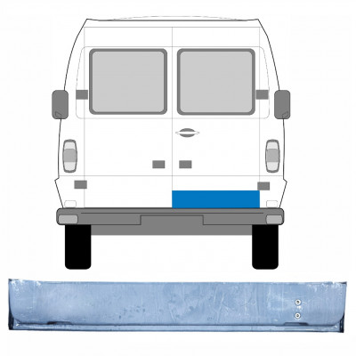 Lamiera Riparazione Porta inferiore in bassa per Mercedes T1 207-410 1977-1995 / Destra 8559