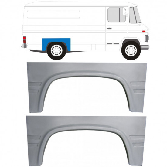 Pannello di riparazione parafango posteriore per Mercedes 406-608D 1968-1986 / Sinistra+Destra / Set 11430