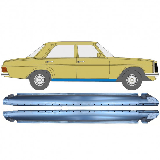 Sottoporta Lamiera Completo per Mercedes W114 W115 1968-1977 / Sinistra+Destra / Set 10627