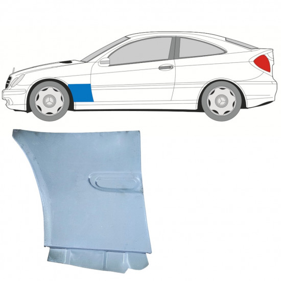 Pannello di riparazione parafango anteriore per Mercedes CL-Class 203 2000-2008 / Sinistra 12697
