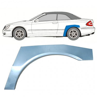 Pannello di riparazione parafango posteriore per Mercedes CLK A209 Cabrio 2003-2009 / Sinistra / CABRIO 7687