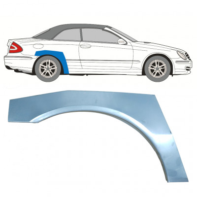 Pannello di riparazione parafango posteriore per Mercedes CLK A209 Cabrio 2003-2009 / Destra / CABRIO 7686