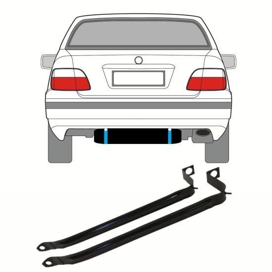 Cinghie serbatoio carburante per Mercedes CLK W208 1997-2003 16028