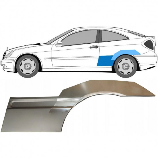 Pannello di riparazione parafango posteriore per Mercedes CL-Class 203 2000-2008 / Sinistra / Set 10008