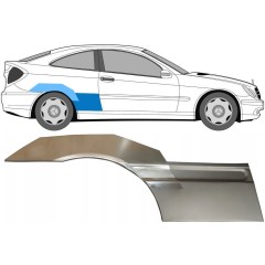 Pannello di riparazione parafango posteriore per Mercedes CL-Class 203 2000-2008 / Destra / Set 10007