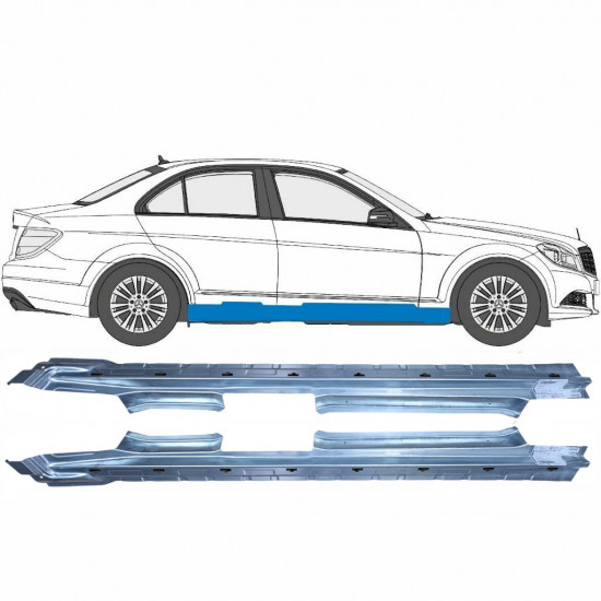 Sottoporta Lamiera Completo per Mercedes C-Class W204 2007-2014 / Sinistra+Destra / Set 9582