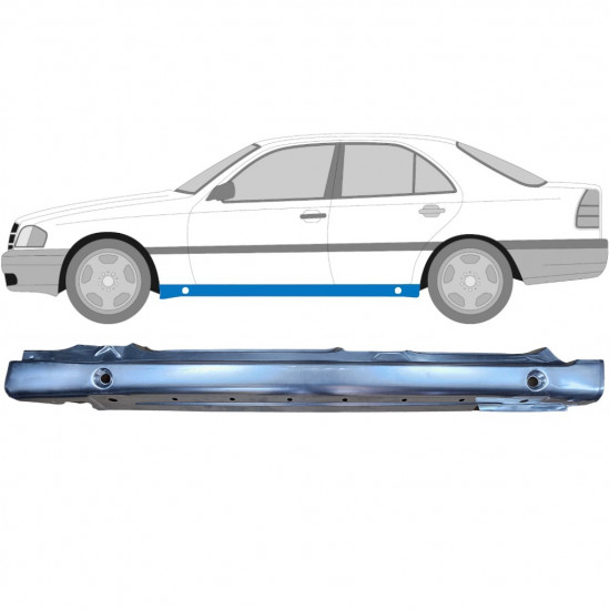 Sottoporta Lamiera Completo per Mercedes C-Class W202 1993-2001 / Sinistra 6718