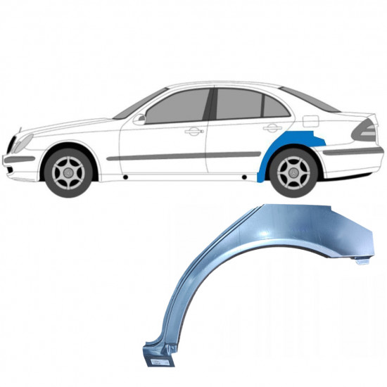 Pannello di riparazione parafango posteriore per Mercedes E-Class W211 2002-2009 / Sinistra 6725