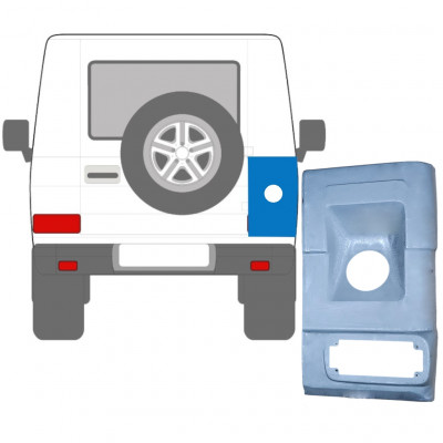 Lamiera di riparazione dell'angolo posteriore per Mercedes G-Class W460 1979-1993 / Destra 5411