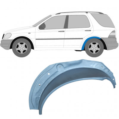 Pannello di riparazione arco ruota posteriore interno per Mercedes M-Class ML W163 1998-2005 / Sinistra 5146