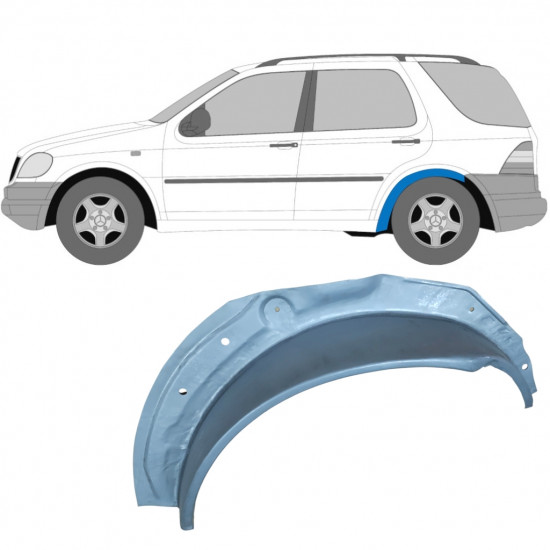 Pannello di riparazione arco ruota posteriore interno per Mercedes M-Class ML W163 1998-2005 / Sinistra 5146