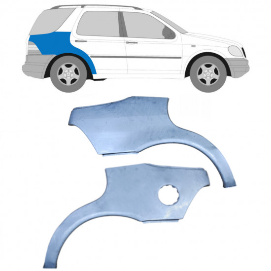 Pannello di riparazione parafango posteriore per Mercedes M-Class ML W163 1998-2005 / Sinistra+Destra / Set 9217