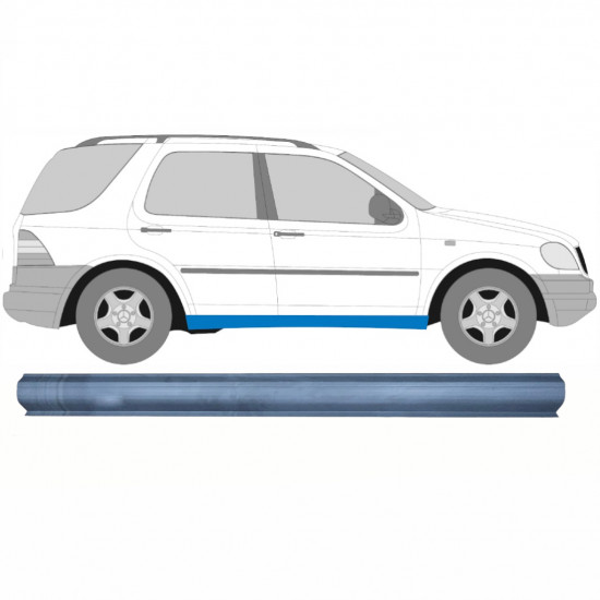 Pannello di riparazione sottoporta lamiera per Mercedes M-Class ML W163 1998-2005 / Sinistra = Destra (simmetrico) 6731
