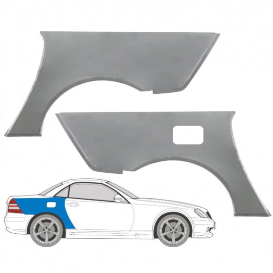 Pannello di riparazione parafango posteriore per Mercedes SLK-Class 1996-2004 / Sinistra+Destra / Set 9477