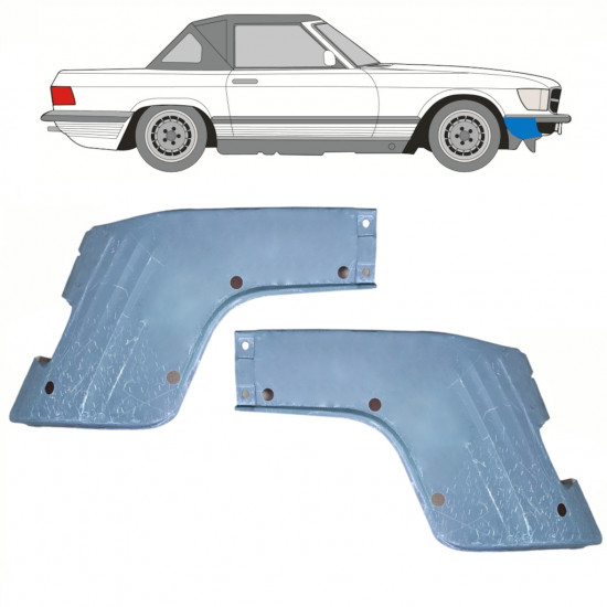 Pannello di riparazione parafango anteriore per Mercedes SL-Class 1971-1989 / Sinistra+Destra / Set 10296