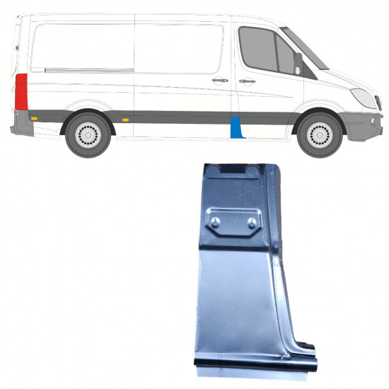 Pannello di riparazione del montante per Volkswagen Crafter 2005-2017 / Destra 13750